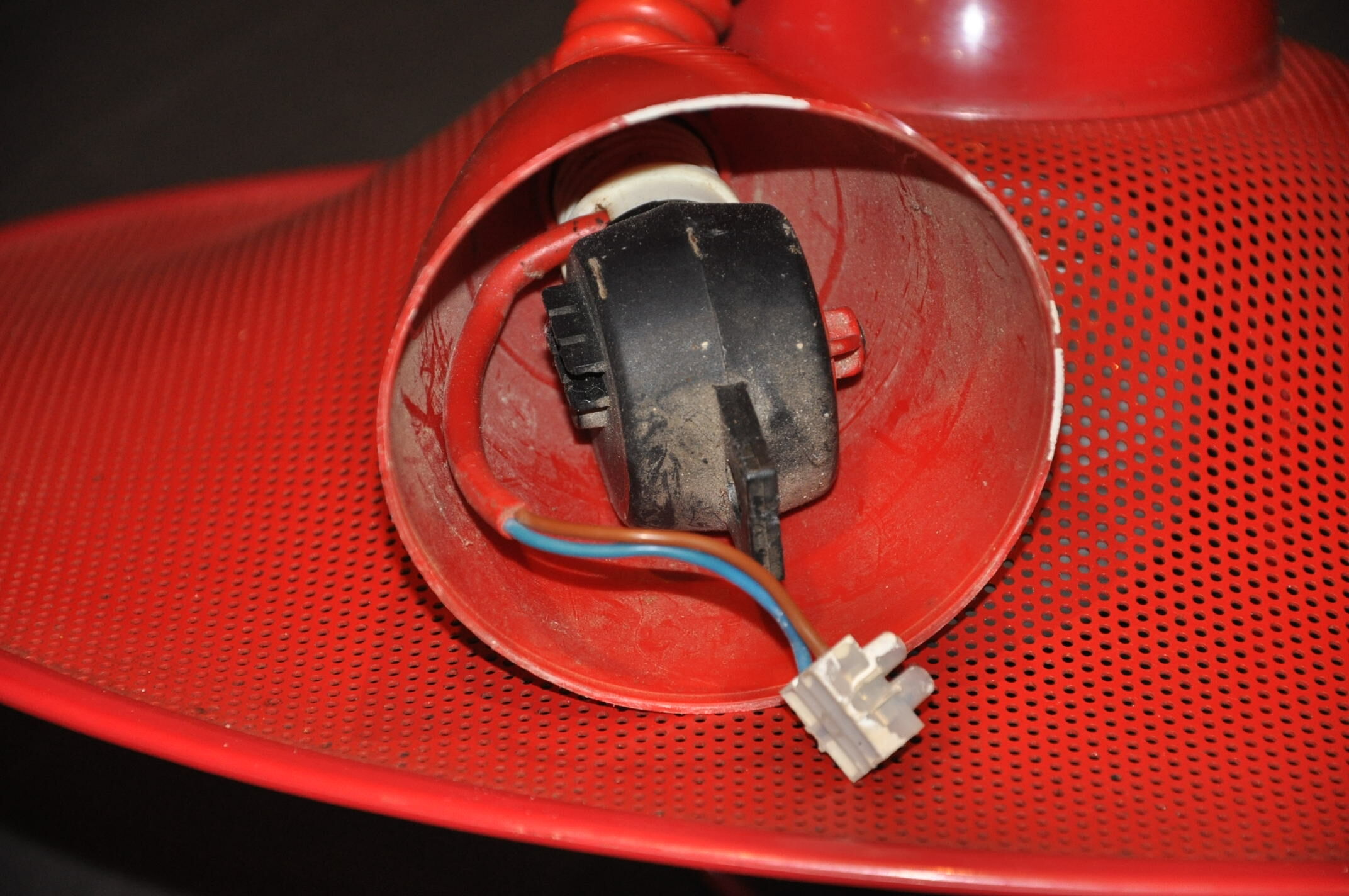 Hnaging rises and drops vintage perforated metal