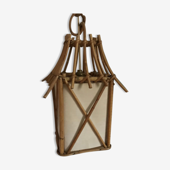 Vintage rattan lantern