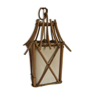 Vintage rattan lantern