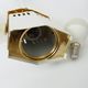 Pair of spot wall lamps adjustable design in white metal and brass. Year 80
