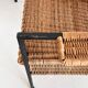 Rattan wicker and iron lounge chairs, set of 4