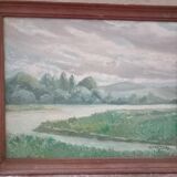 Signed oil-landscape