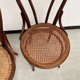 4 bentwood bistro chairs, circa 1910