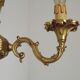 Quality Stamped Bronze French Mid-Century 3-Light Traditional Chandelier