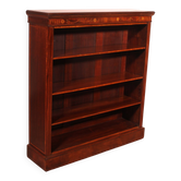 open mahogany library with inlays - 19th century
