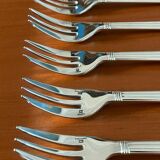 Christofle aria 5 cake forks, dessert very good condition