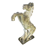 Large Garden Sculpture – Rearing Horse with beautiful patina