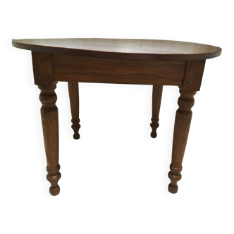 Solid oak farmhouse round table Ø106