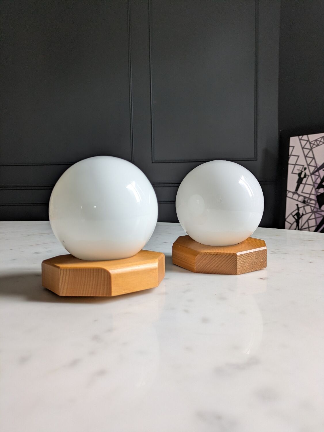 80's Wall Sconces Duo