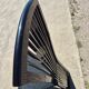 Set 4 postmodern black lacquer dining chairs 1980s
