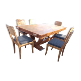 Table and chairs art deco Gaston Poisson