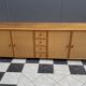 Large blonde Wicker & wood webbing sideboard