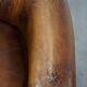 Set of 2 subtle, stately and sturdy club chairs made of sheepskin