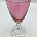 5 verre à pieds vintage multicolore