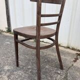 Set of 40 old beech bistro chairs