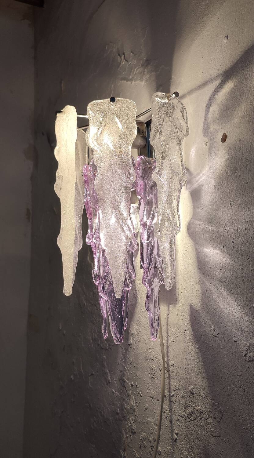 Applique de cristal. Italie, années 1970.