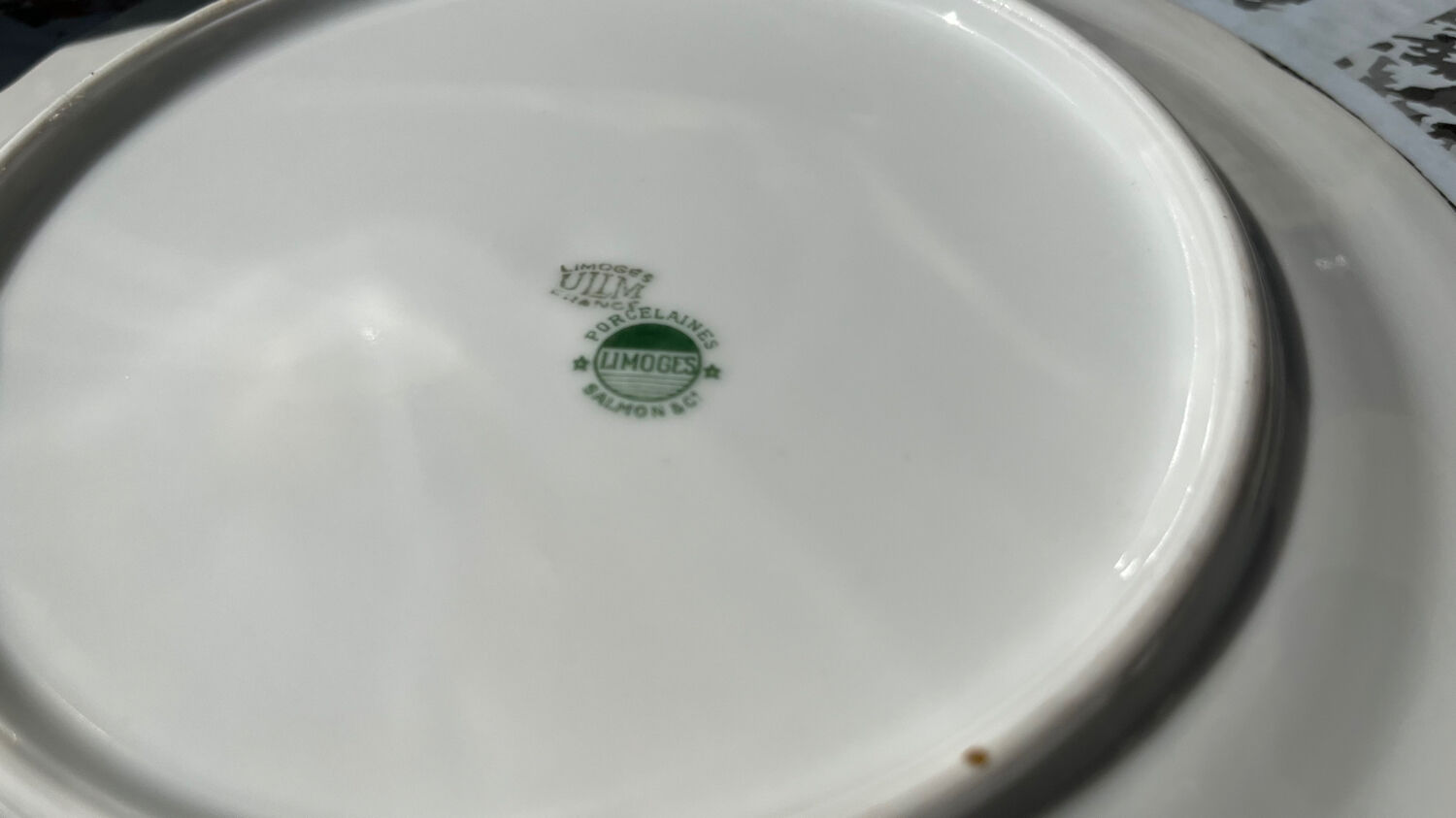 Lot of 5 Limoges ULIM flat plates 1950