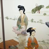 Vintage folding screen in hard stone