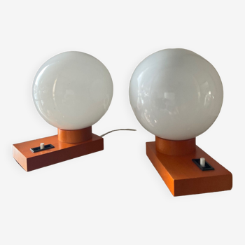 Paire de lampes vintage des années 70