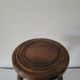 Brutalist stool in turned wood