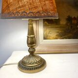 Golden brass table lamp