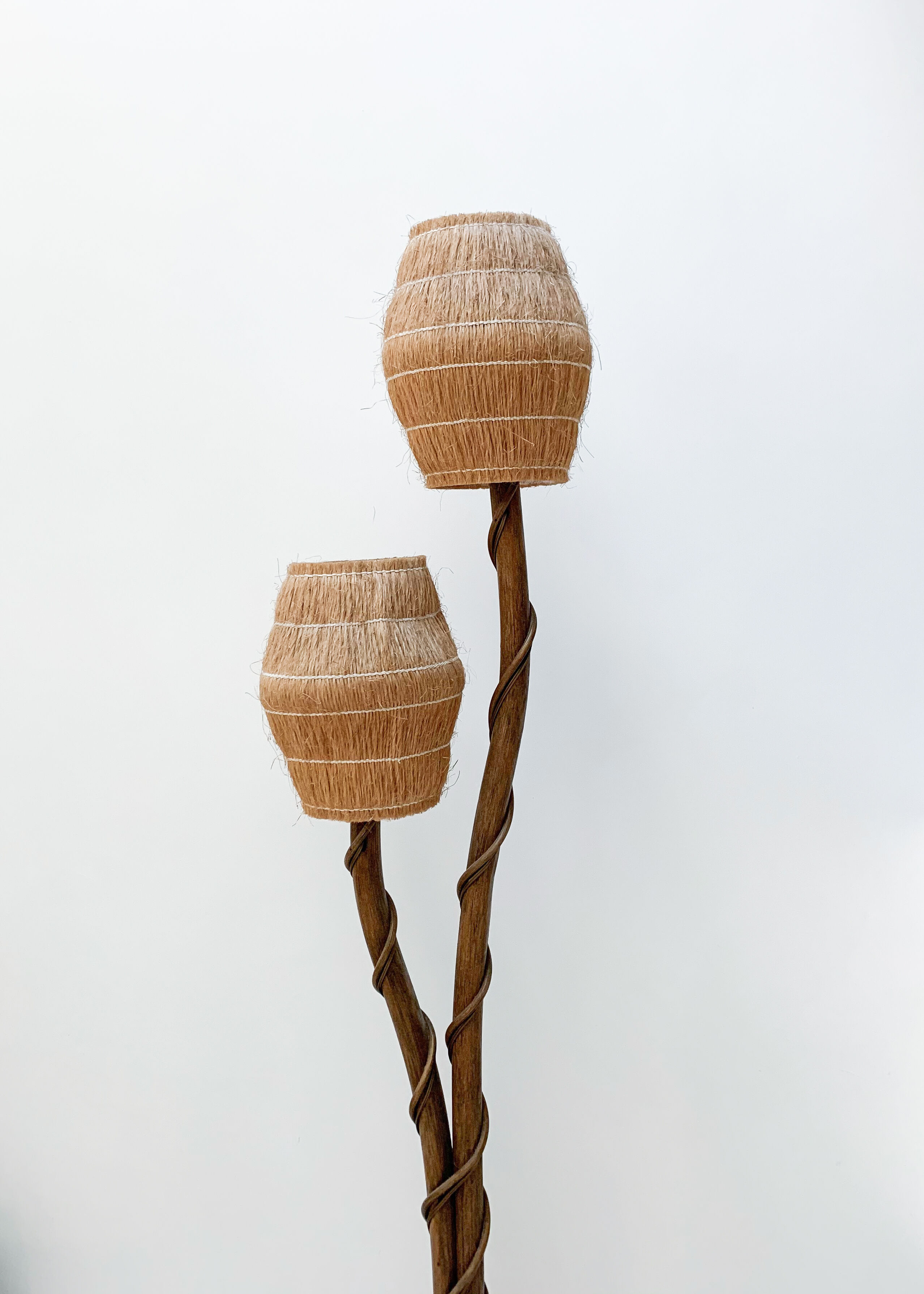 Lampadaire forme libre en bois des années 60