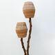 Lampadaire forme libre en bois des années 60