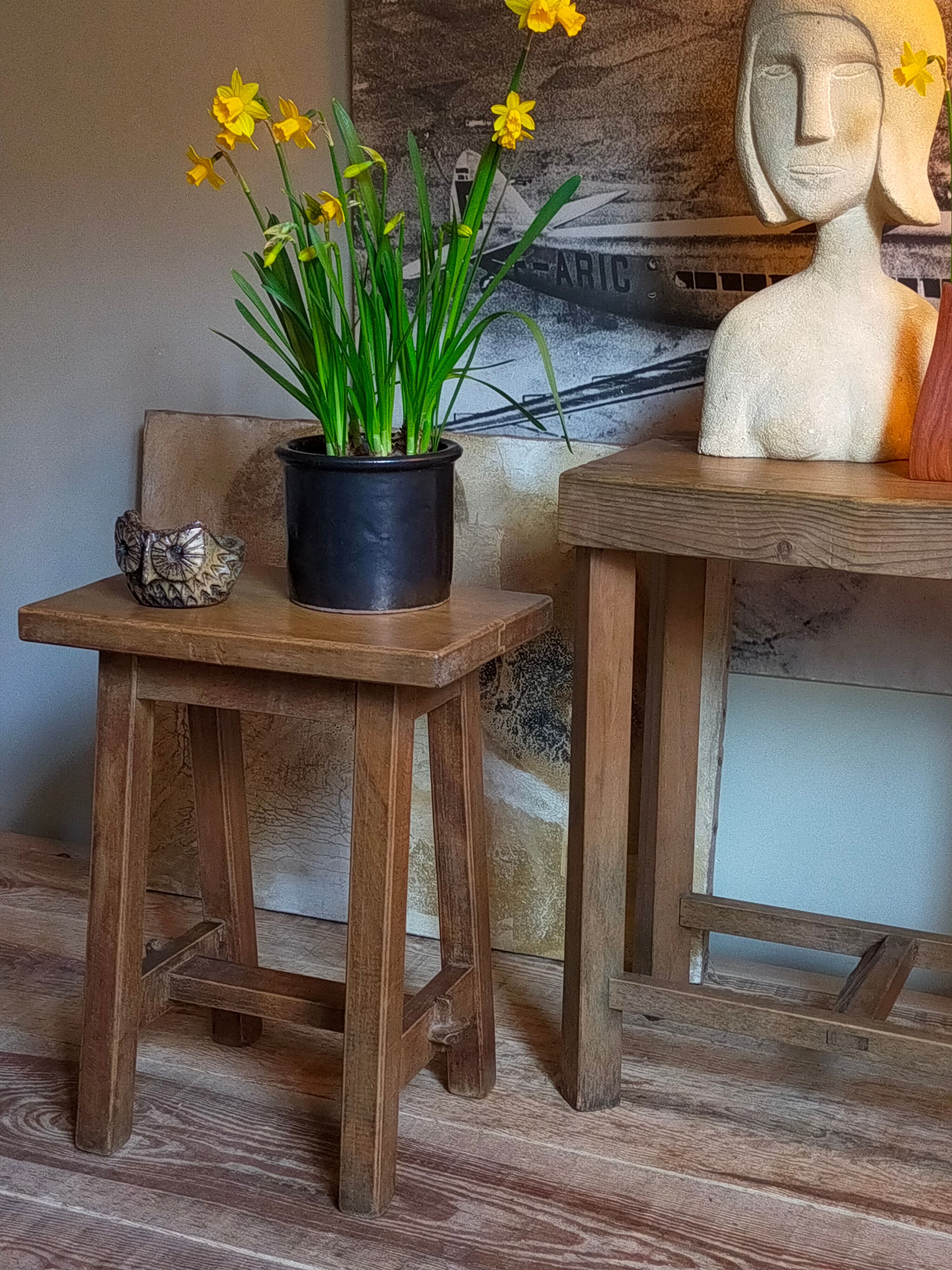 Vintage black glazed earthenware pot