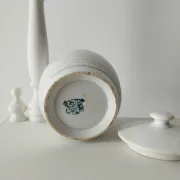 Ancien pot couvert moutardier Creil Montereau
