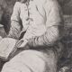 Engraving XIXth "Reading lesson in Orenburg & Country Ugsters"