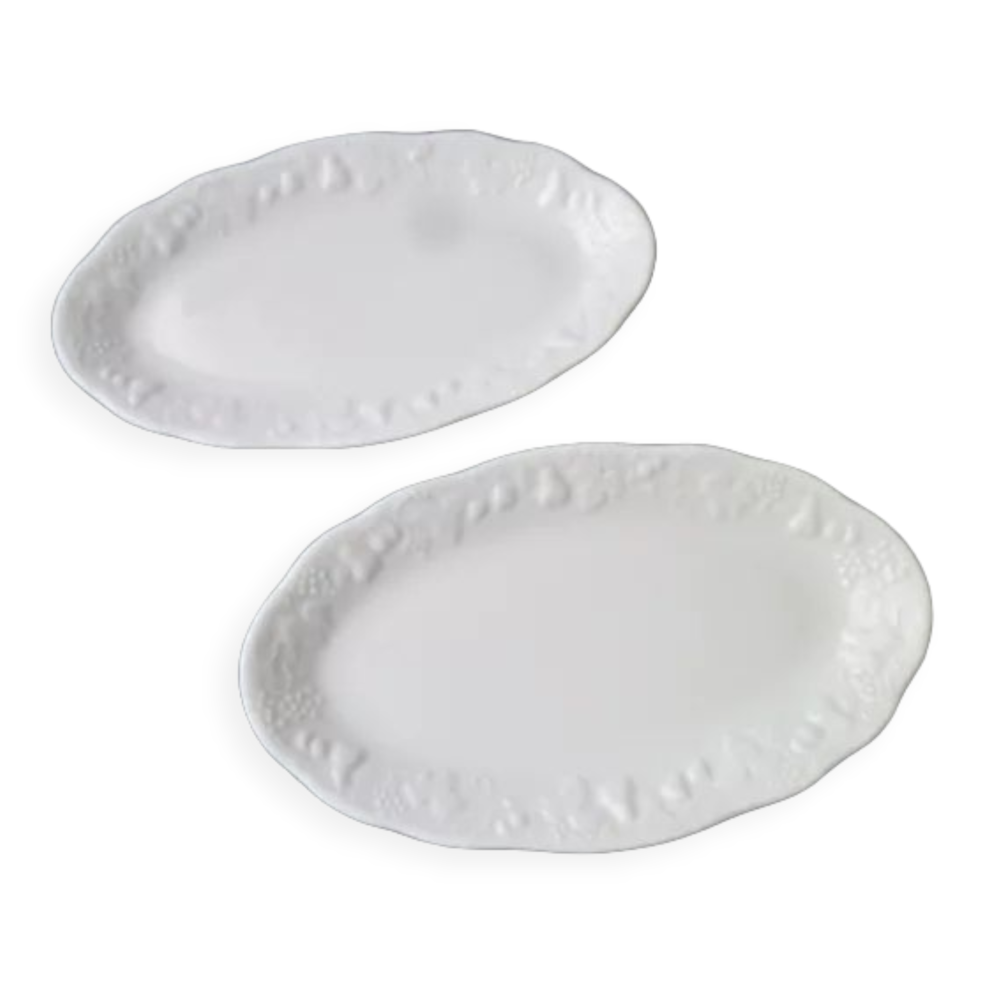 Set of 2 white porcelain raviers Ph Deshoulières California model