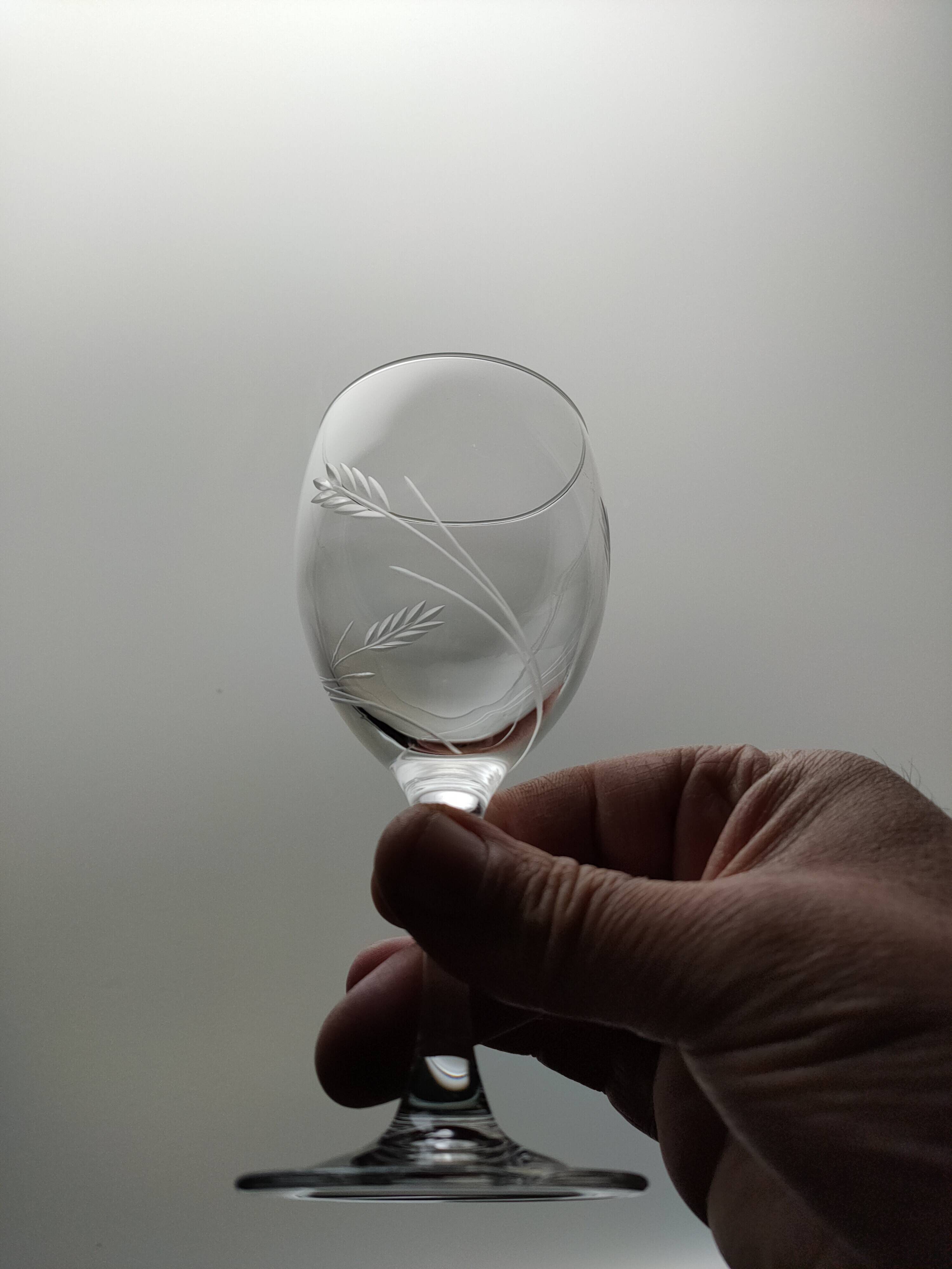 6 ears of wheat wine glasses