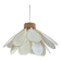 Flower suspension, Iris model, 16 petals in rattan and white linen