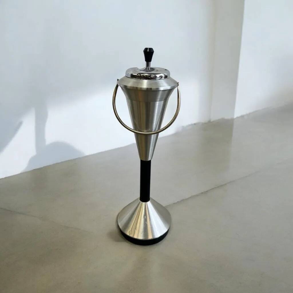 Vintage chrome stand ashtray / floor ashtray