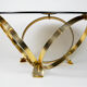 Ronald Schmitt diamond designer glass coffee table brass par Knut Hesterberg