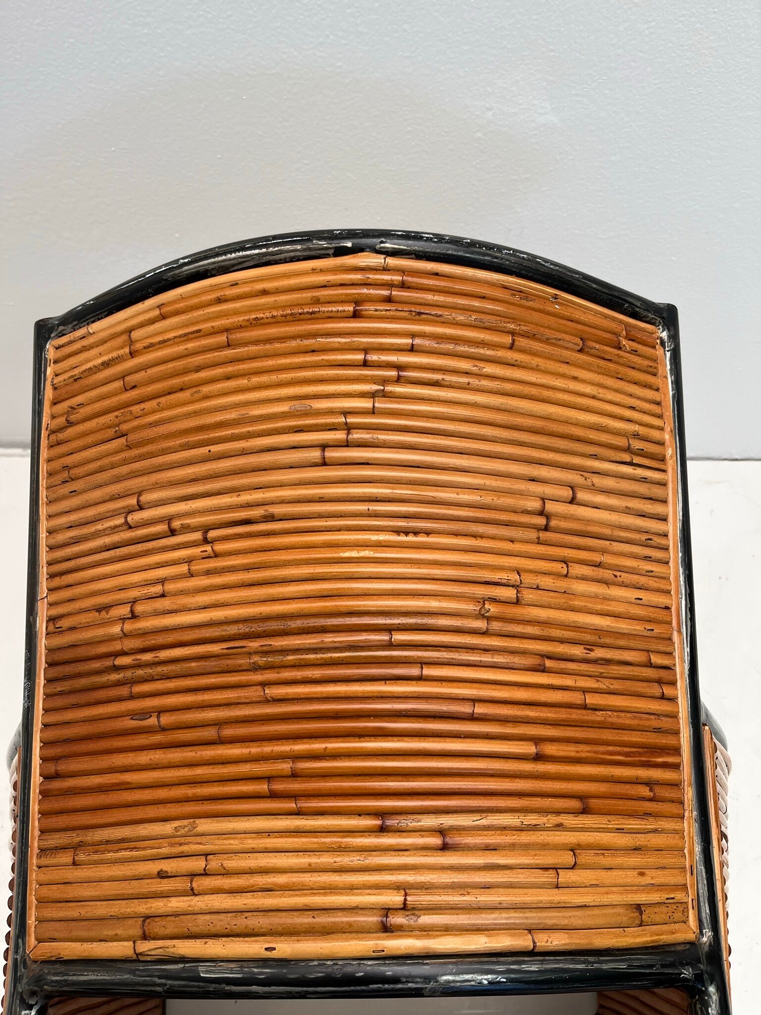 Bamboo and iron armchair