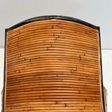 Bamboo and iron armchair