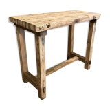 Etabli ancien en bois brut