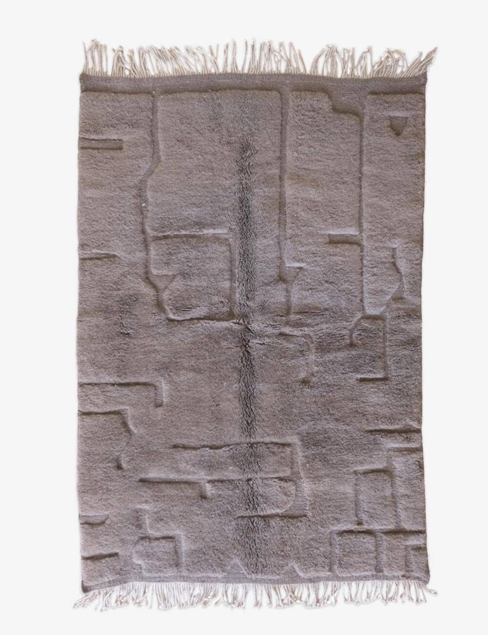 Taupe Beni Mrirt Rug - 250 x 167 cm