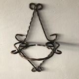 Wrought iron wall plant holder
