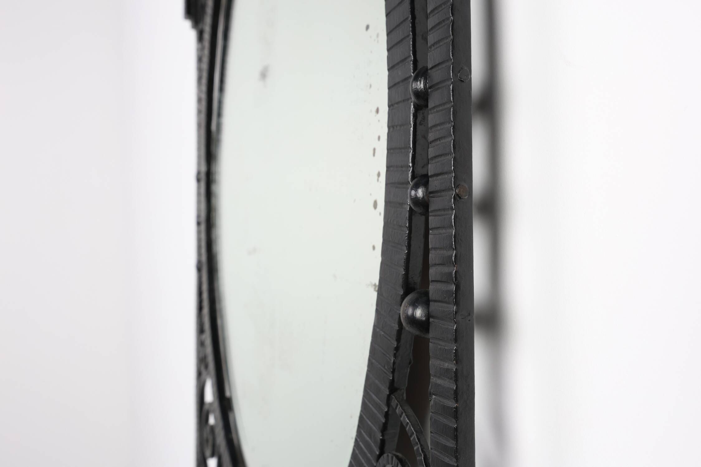 Art Deco Wrought Iron Mirror, France, 1925