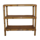 Rectangular rattan and bamboo shelf