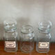 Trio de bocaux pots apothicaire