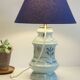 Lampe céramique bleue océan