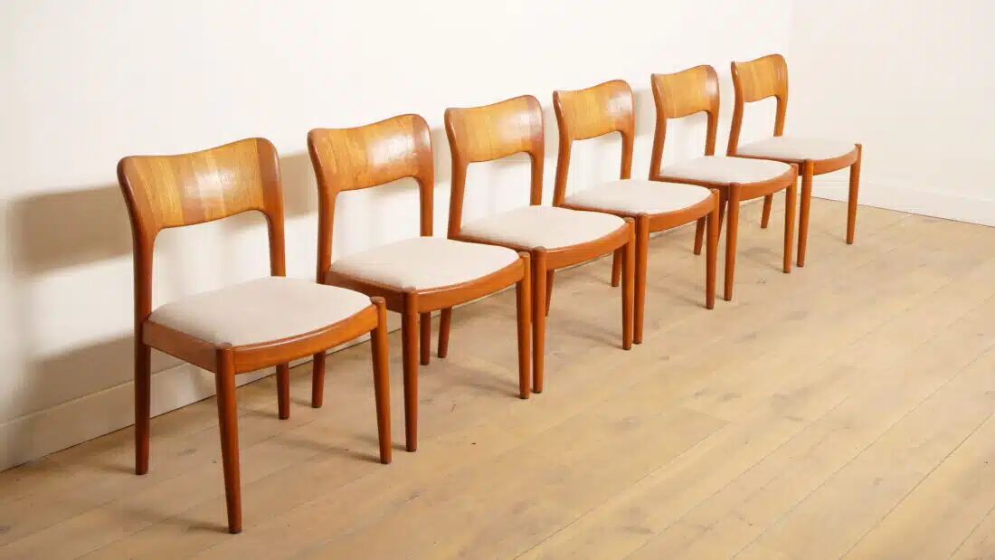 6 x dining chair | John Mortensen | Niels Koefoed | Model Ole | Teak