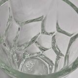 Sèvres crystal vase with rough glass pattern, 26 cm