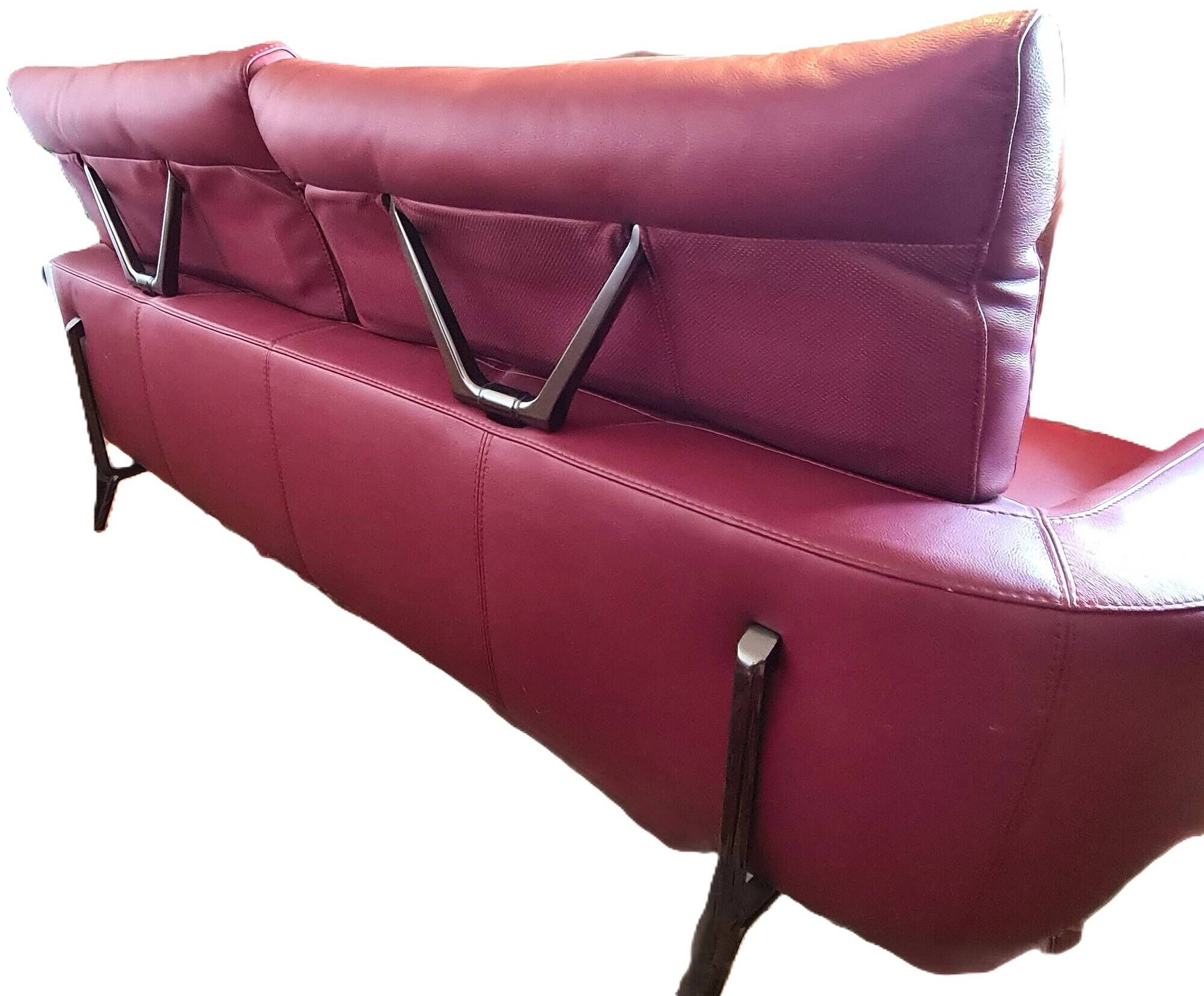 Roche Bobois canapé allusion red leather - designers Tapinassi & Manzoni