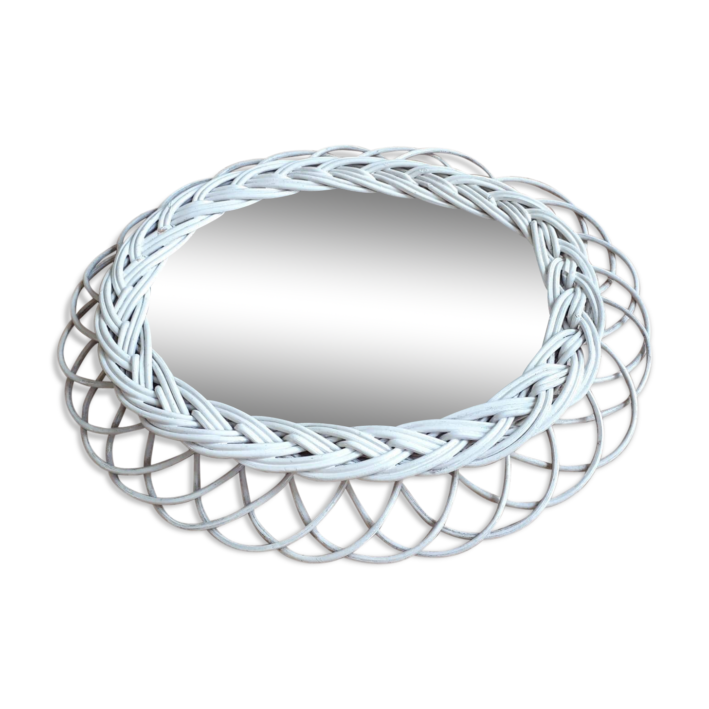 Miroir en rotin 33x41cm