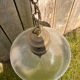 Art Deco suspension from the 1930s in glass and brass.