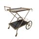 French Hollywood Regency Brass Serving Trolley, dated 1972